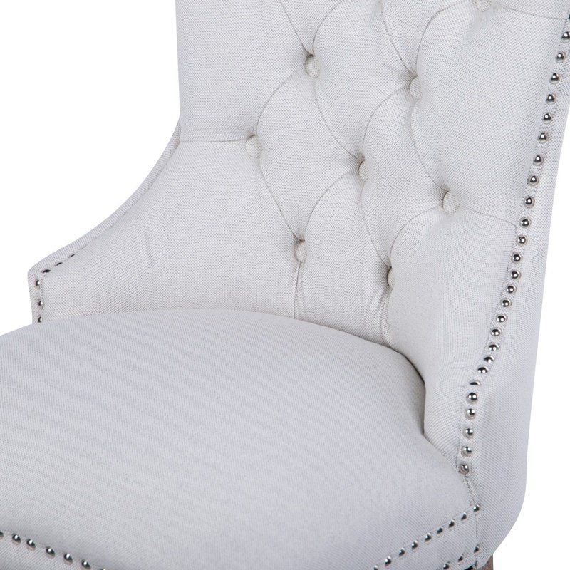 Silla capitoné de lino