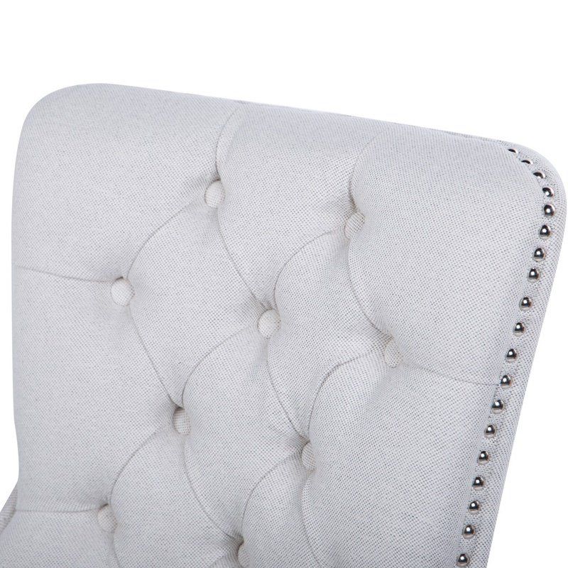 Silla capitoné de lino