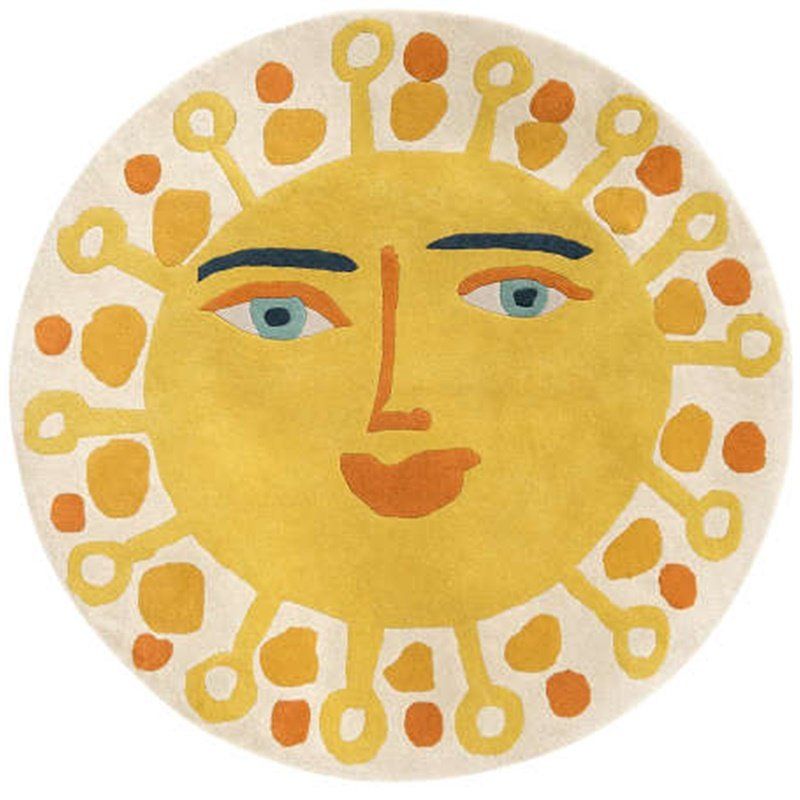 alfombra de lana redonda