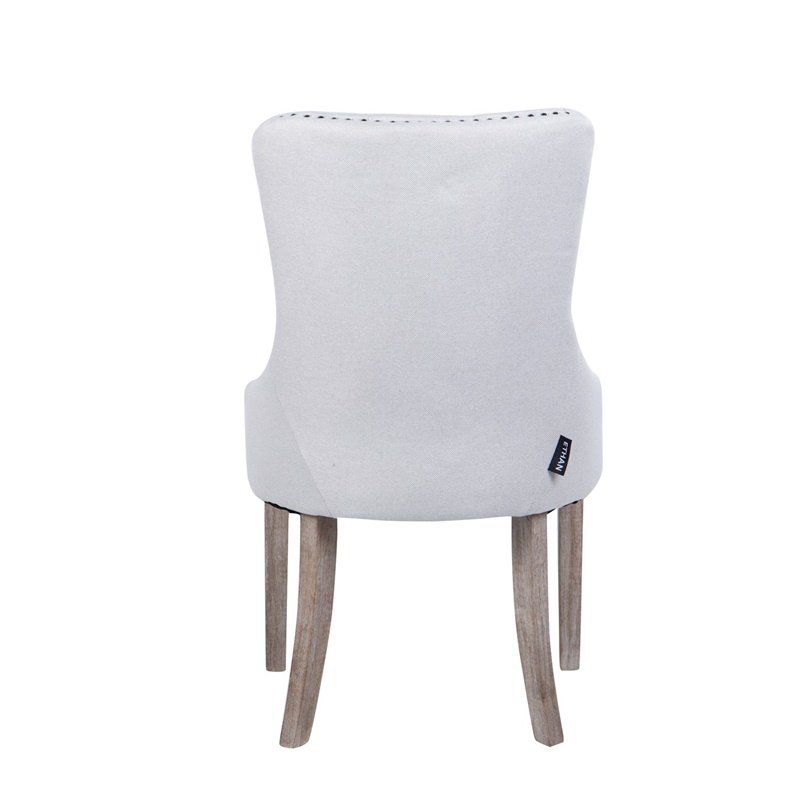 Silla capitoné de lino