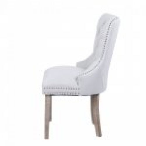 Silla capitoné de lino