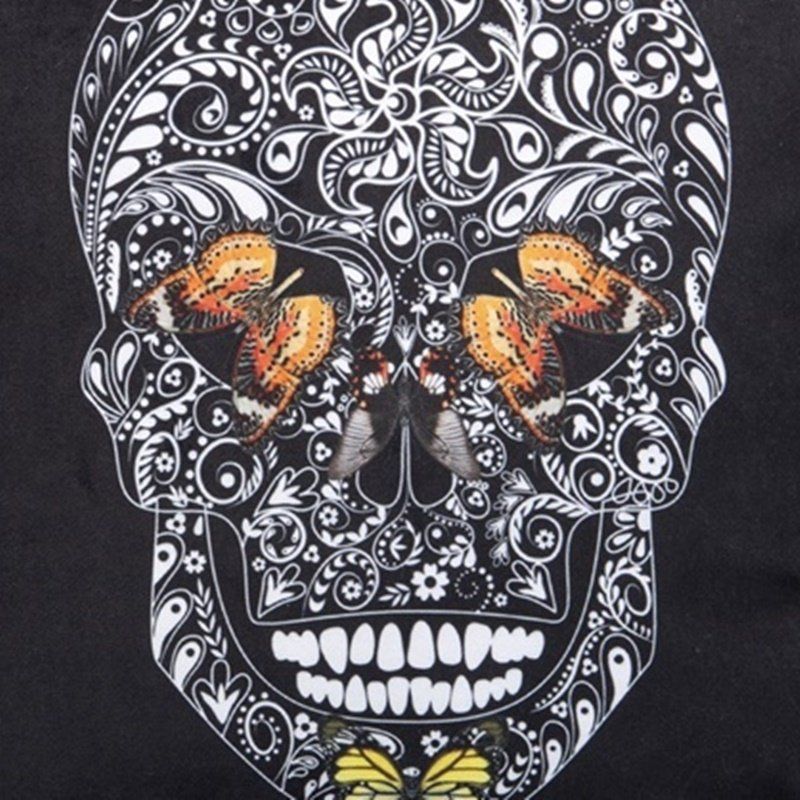 Cojín terciopelo calavera