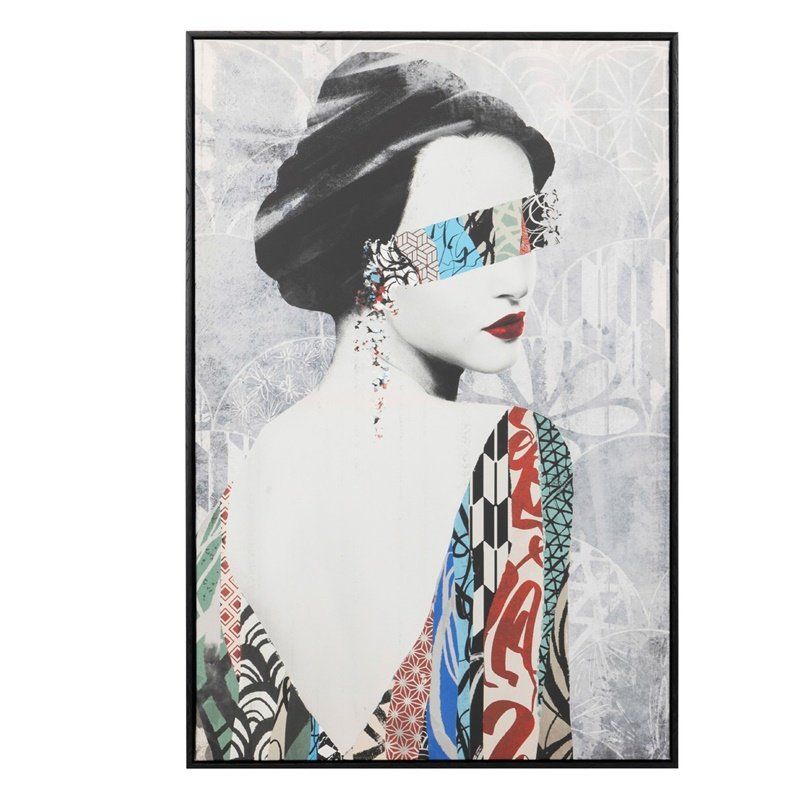 cuadro mujer gafas con foam