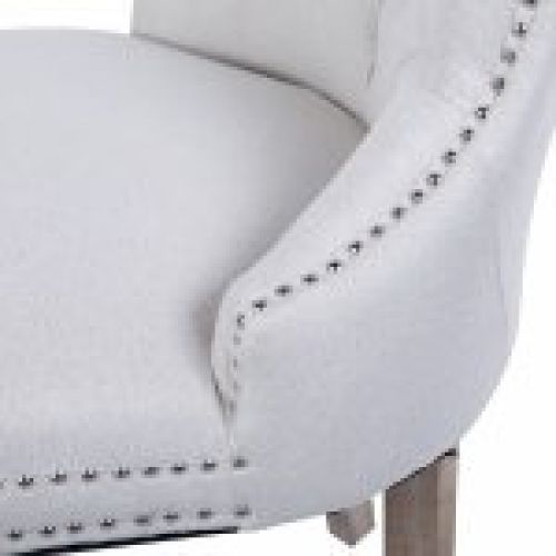 Silla capitoné de lino