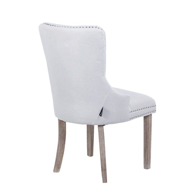 Silla capitoné de lino