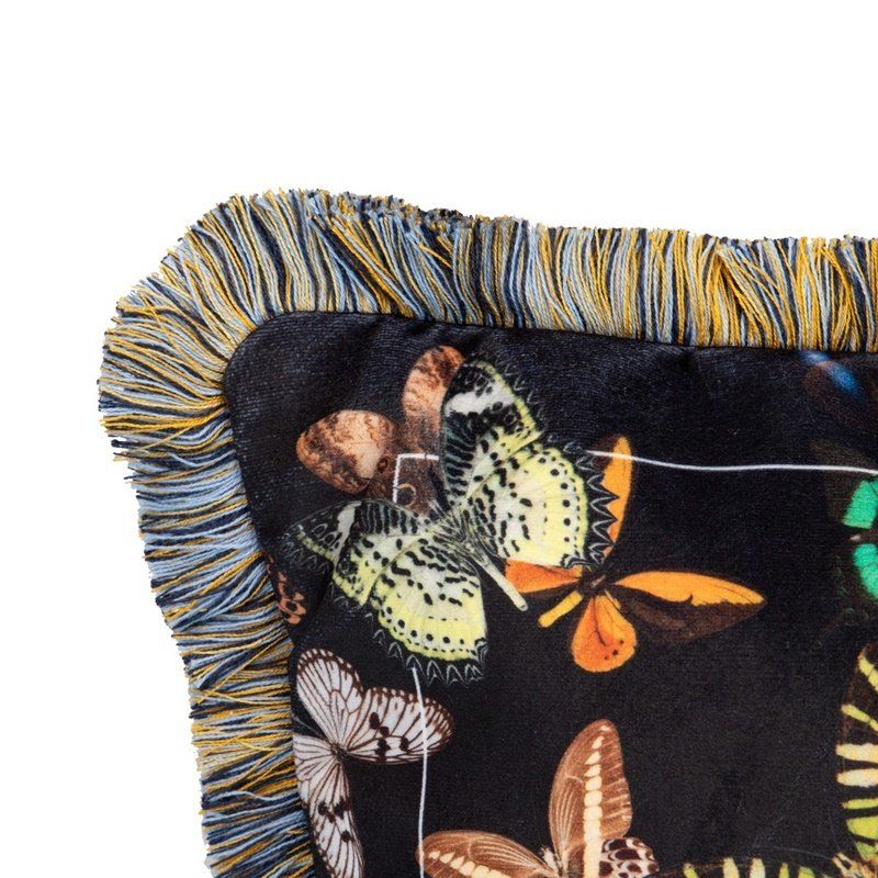 Cojín terciopelo calavera