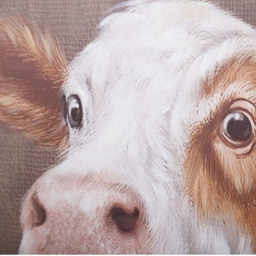 cuadro vaca pintado a mano