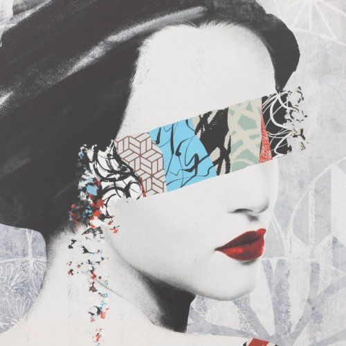 cuadro mujer gafas con foam