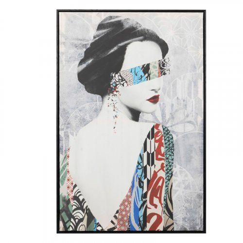 cuadro mujer gafas con foam