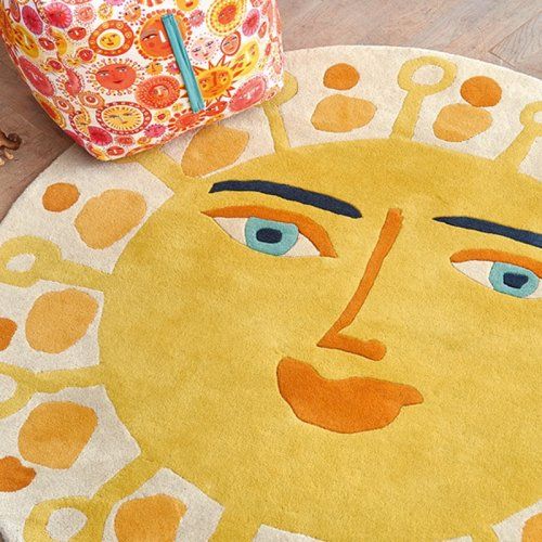 alfombra de lana redonda