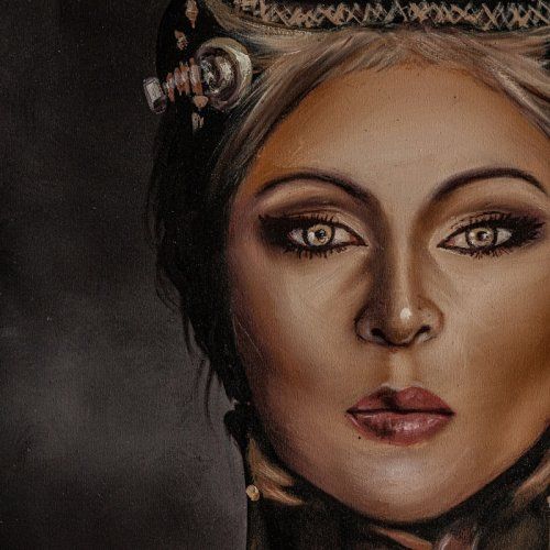 lienzo tonos marrones